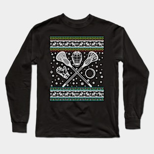 Lacrosse LAX Ugly Christmas Long Sleeve T-Shirt